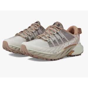 Merrell Agility Peak 4 Trail Beige Running Shoes Women's Size 6.5 Moonbeam EUC